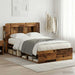 Cadru de pat cu depozitare cu headboard Lemn vechi 120 x 190 cm - WALTI WALTI