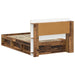 Cadru de pat cu depozitare cu headboard Lemn vechi 120 x 190 cm - WALTI WALTI