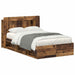 Cadru de pat cu depozitare cu headboard Lemn vechi 120 x 200 cm - WALTI WALTI