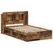 Cadru de pat cu depozitare cu headboard Lemn vechi 120 x 200 cm - WALTI WALTI