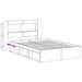 Cadru de pat cu depozitare cu headboard Gri Beton 140 x 190 cm - WALTI WALTI