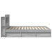 Cadru de pat cu depozitare cu headboard Sonoma gri 140 x 190 cm - WALTI WALTI