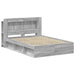Cadru de pat cu depozitare cu headboard Sonoma gri 140 x 200 cm - WALTI WALTI