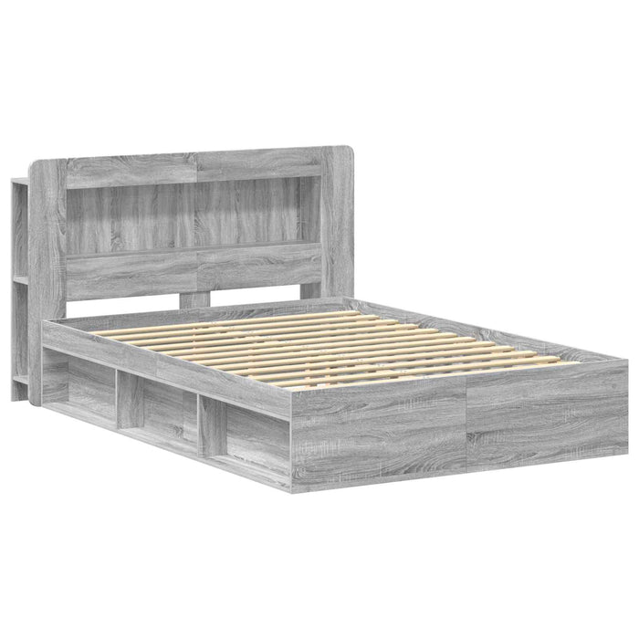 Cadru de pat cu depozitare cu headboard Sonoma gri 160 x 200 cm - WALTI WALTI