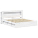 Cadru de pat cu depozitare Alb 180 x 200 cm Lemn prelucrat - WALTI WALTI