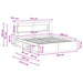 Cadru de pat cu depozitare Alb 180 x 200 cm Lemn prelucrat - WALTI WALTI