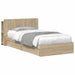 Cadru de pat cu depozitare cu sertar Stejar Sonoma 75 x 190 cm - WALTI WALTI