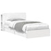 Cadru de pat cu depozitare Alb 75 x 190 cm Lemn prelucrat - WALTI WALTI