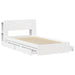 Cadru de pat cu depozitare Alb 75 x 190 cm Lemn prelucrat - WALTI WALTI