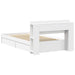 Cadru de pat cu depozitare Alb 75 x 190 cm Lemn prelucrat - WALTI WALTI
