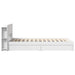 Cadru de pat cu depozitare Alb 75 x 190 cm Lemn prelucrat - WALTI WALTI