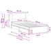 Cadru de pat cu depozitare Alb 75 x 190 cm Lemn prelucrat - WALTI WALTI