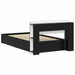 Cadru de pat cu depozitare Negru 90 x 190 cm Lemn prelucrat - WALTI WALTI