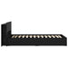 Cadru de pat cu depozitare Negru 90 x 190 cm Lemn prelucrat - WALTI WALTI