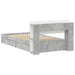Cadru de pat cu depozitare Gri Beton 90 x 190 cm Lemn prelucrat - WALTI WALTI