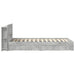 Cadru de pat cu depozitare Gri Beton 90 x 190 cm Lemn prelucrat - WALTI WALTI