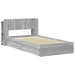Cadru de pat cu depozitare cu sertar Sonoma gri 90 x 190 cm - WALTI WALTI