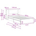 Cadru de pat cu depozitare cu sertar Sonoma gri 90 x 190 cm - WALTI WALTI