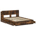 Cadru de pat cu depozitare Stejar fumuriu 135 x 190 cm - WALTI WALTI