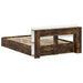 Cadru de pat cu depozitare Stejar fumuriu 135 x 190 cm - WALTI WALTI