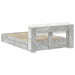 Cadru de pat cu depozitare cu sertar Gri Beton 150 x 200 cm - WALTI WALTI