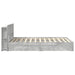 Cadru de pat cu depozitare cu sertar Gri Beton 150 x 200 cm - WALTI WALTI