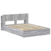 Cadru de pat cu depozitare cu sertar Sonoma gri 150 x 200 cm - WALTI WALTI
