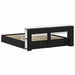 Cadru de pat cu depozitare Negru 200 x 200 cm Lemn prelucrat - WALTI WALTI