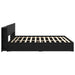 Cadru de pat cu depozitare Negru 200 x 200 cm Lemn prelucrat - WALTI WALTI