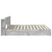 Cadru de pat cu depozitare cu sertar Gri Beton 200 x 200 cm - WALTI WALTI