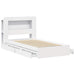 Cadru de pat cu depozitare Alb 80 x 200 cm Lemn prelucrat - WALTI WALTI