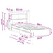 Cadru de pat cu depozitare Alb 80 x 200 cm Lemn prelucrat - WALTI WALTI