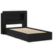 Cadru de pat cu depozitare Negru 90 x 190 cm Lemn prelucrat - WALTI WALTI