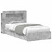 Cadru de pat cu depozitare Gri Beton 90 x 190 cm Lemn prelucrat - WALTI WALTI