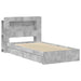 Cadru de pat cu depozitare Gri Beton 90 x 190 cm Lemn prelucrat - WALTI WALTI