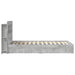 Cadru de pat cu depozitare Gri Beton 90 x 190 cm Lemn prelucrat - WALTI WALTI