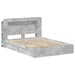 Cadru de pat cu depozitare cu sertar Gri Beton 135 x 190 cm - WALTI WALTI
