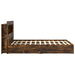 Cadru de pat cu depozitare Stejar fumuriu 135 x 190 cm - WALTI WALTI
