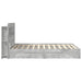 Cadru de pat cu depozitare cu sertar Gri Beton 150 x 200 cm - WALTI WALTI
