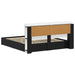 Cadru de pat cu depozitare Negru 200 x 200 cm Lemn prelucrat - WALTI WALTI