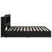 Cadru de pat cu depozitare Negru 200 x 200 cm Lemn prelucrat - WALTI WALTI