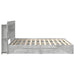 Cadru de pat cu depozitare cu sertar Gri Beton 200 x 200 cm - WALTI WALTI