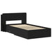 Cadru de pat cu depozitare Negru 75 x 190 cm Lemn prelucrat - WALTI WALTI