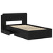 Cadru de pat cu depozitare Negru 75 x 190 cm Lemn prelucrat - WALTI WALTI