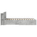 Cadru de pat cu depozitare Gri Beton 75 x 190 cm Lemn prelucrat - WALTI WALTI