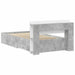 Cadru de pat cu depozitare Gri Beton 80 x 200 cm Lemn prelucrat - WALTI WALTI