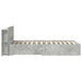 Cadru de pat cu depozitare Gri Beton 80 x 200 cm Lemn prelucrat - WALTI WALTI