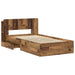 Cadru de pat cu depozitare cu headboard Lemn vechi 80 x 200 cm - WALTI WALTI