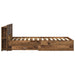 Cadru de pat cu depozitare cu headboard Lemn vechi 80 x 200 cm - WALTI WALTI