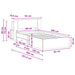 Cadru de pat cu depozitare cu headboard Lemn vechi 80 x 200 cm - WALTI WALTI